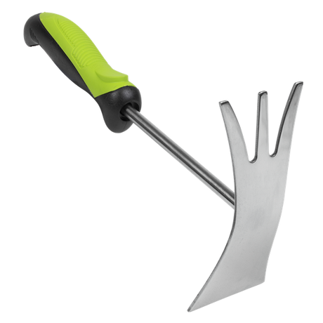 2-In-1 Garden Hand Tool with Soft Grip Handle & Stainless Steel Tines/Blade - SE-GTSG022
