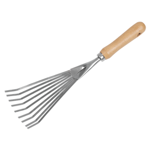 Premier Leaf Hand Rake with Ash Handle & Stainless Steel Tines - SE-GTWH001