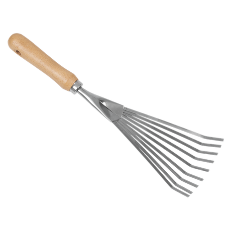 Premier Leaf Hand Rake with Ash Handle & Stainless Steel Tines - SE-GTWH001