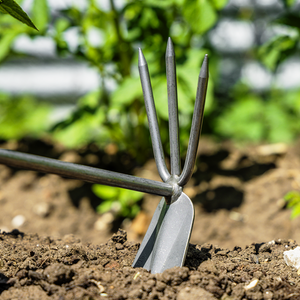 Premier 2-in-1 Hoe and Cultivator with Ash Handle & Stainless Steel Tines/Blade - SE-GTWH002