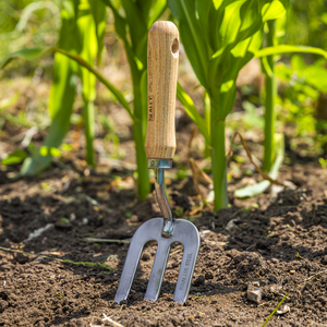 Premier Garden Hand Fork with Ash Handle & Stainless Steel Tines - SE-GTWH007