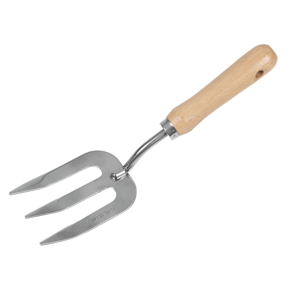 Premier Garden Hand Fork with Ash Handle & Stainless Steel Tines - SE-GTWH007