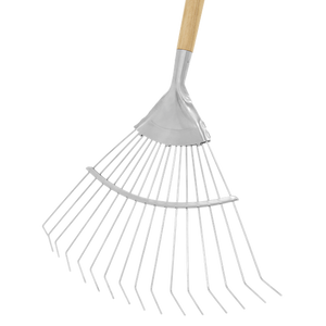 Premier Lawn Rake with Long Ash Handle & Stainless Steel Tines - SE-GTWH010
