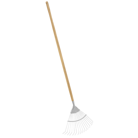Premier Lawn Rake with Long Ash Handle & Stainless Steel Tines - SE-GTWH010