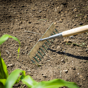 Premier Garden Rake with Long Ash Handle & Stainless Steel Tines - SE-GTWH011