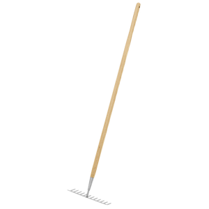 Premier Garden Rake with Long Ash Handle & Stainless Steel Tines - SE-GTWH011