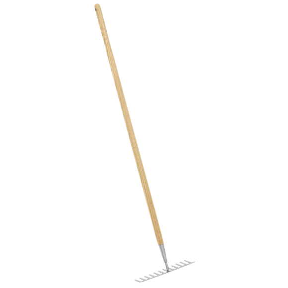 Premier Garden Rake with Long Ash Handle & Stainless Steel Tines - SE-GTWH011