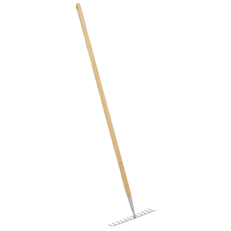 Premier Garden Rake with Long Ash Handle & Stainless Steel Tines - SE-GTWH011