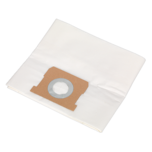 A Dust Bag for GV180WM - GV180WM.18 by Sealey, featuring a white design with a cardboard collar and a circular opening in the center, compatible with GV180WM.