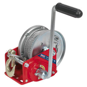 Geared Hand Winch with Brake & Cable 900kg Capacity - GWC2000B - Farming Parts