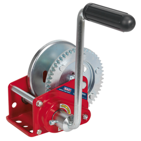 Geared Hand Winch with Brake 540kg Capacity - GWE1200B - Farming Parts
