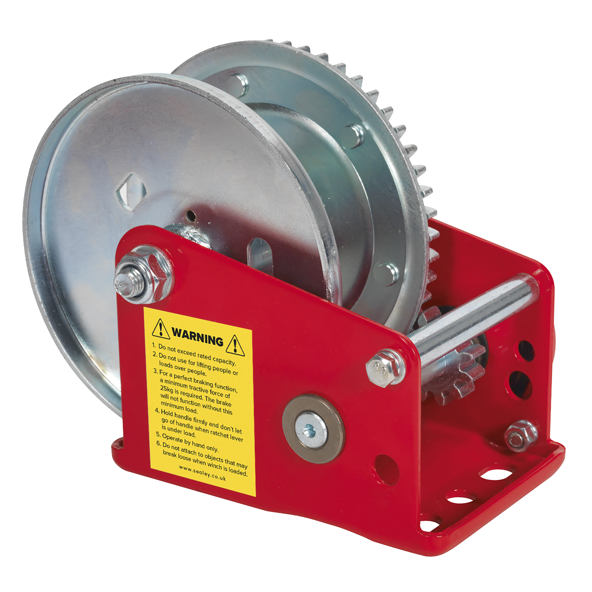 Geared Hand Winch with Brake 540kg Capacity - GWE1200B - Farming Parts