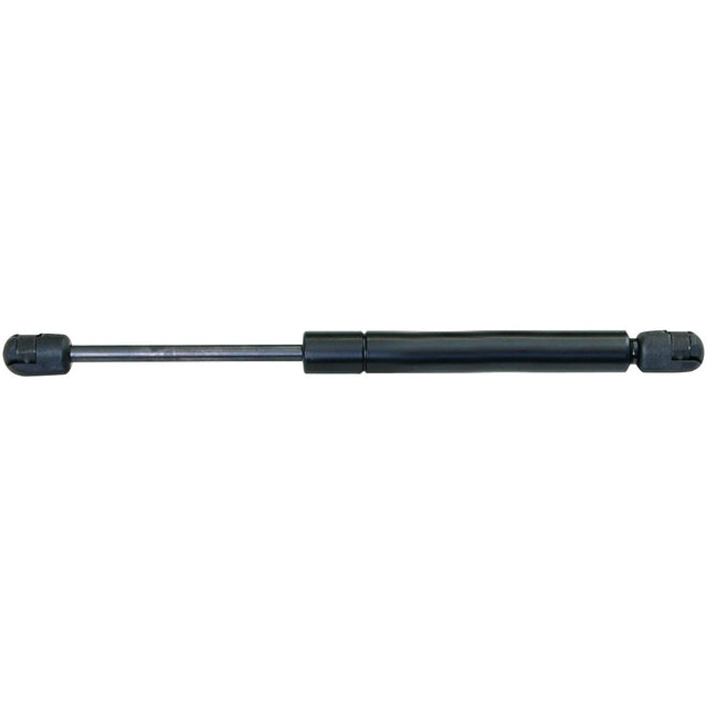 The Sparex Gas Strut (S.19452), with a total length of 275mm, features a black cylindrical body and two attachment ends, ensuring optimal performance with its precise ram stroke.