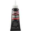 A 50ml tube of Gasket Eliminator B515 - S.24085 by Sparex, designed for metal flanges, featuring a black body, white nozzle, and red and gray highlights. This product is made in the UK and can withstand temperatures up to 150°C, making it ideal for industrial gasketing needs.