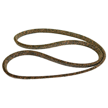 A coiled, brown serpentine gasket with a speckled texture, reminiscent of those used in Massey Ferguson machinery, displayed against a white background. Product Name: Gasket | Sparex Part No. S.40921 from the brand Sparex.