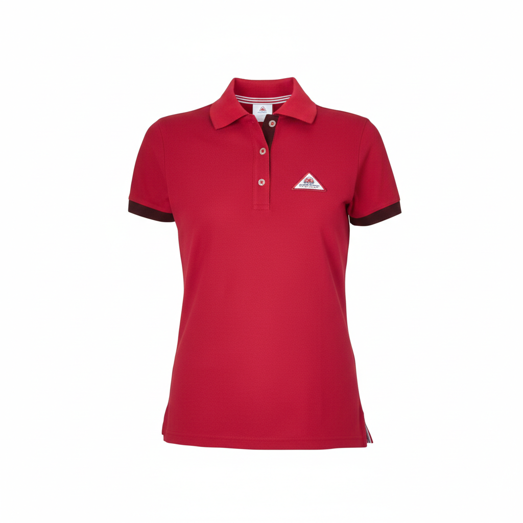 Massey Ferguson Ladies Red Polo Shirt with MF Badge | X993321803