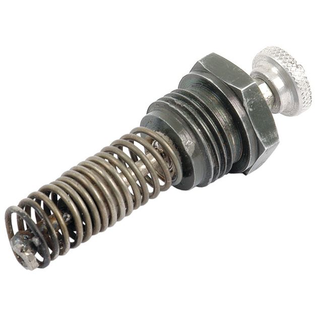 A Glow Plug - S.67802 by Sparex, designed with a cylindrical shape, featuring a threaded body and a knurled adjustment knob at one end.