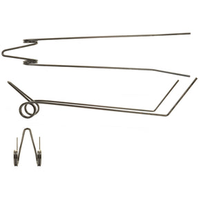 Two metal wire tension springs, each featuring coiled and straight sections, from Sparex, measuring 607mm in length against a white background.