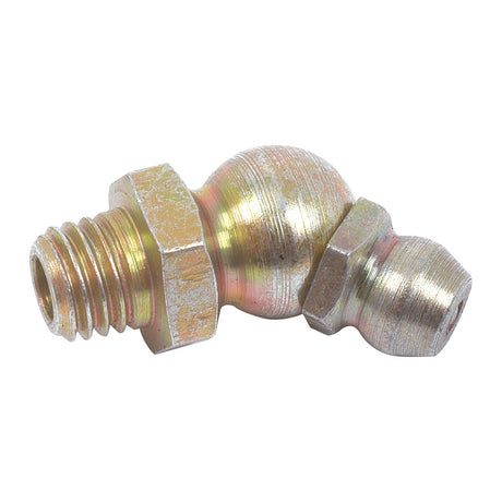 A metallic grease nipple, branded Sparex and listed under Part No.S.859, features a hexagonal nut, M10 x 1.50 threading on both ends, and a 45° angled design.