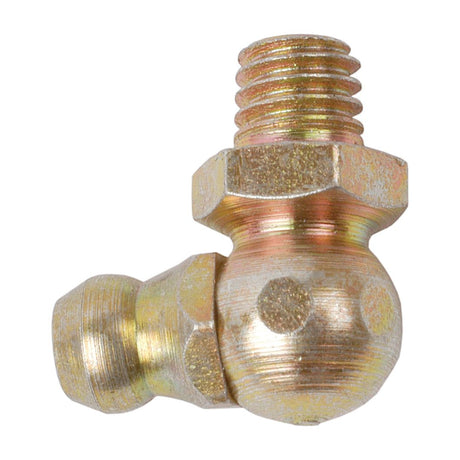 A Sparex grease nipple (Sparex Part No.S.880) is a metal grease fitting with a threaded end and a 90° angled tube.