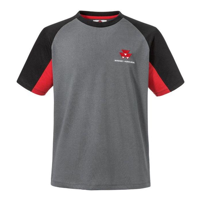Massey Ferguson Grey Raglan T-Shirt Durable Cotton Blend | X993412101500
