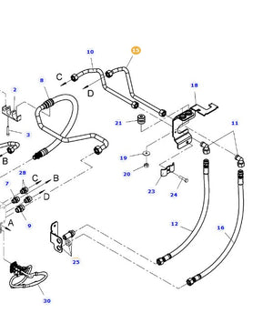 AGCO Boost Pipe OEM Turbo Airflow Line for Fendt Vario Tractors | AG-H737950400040