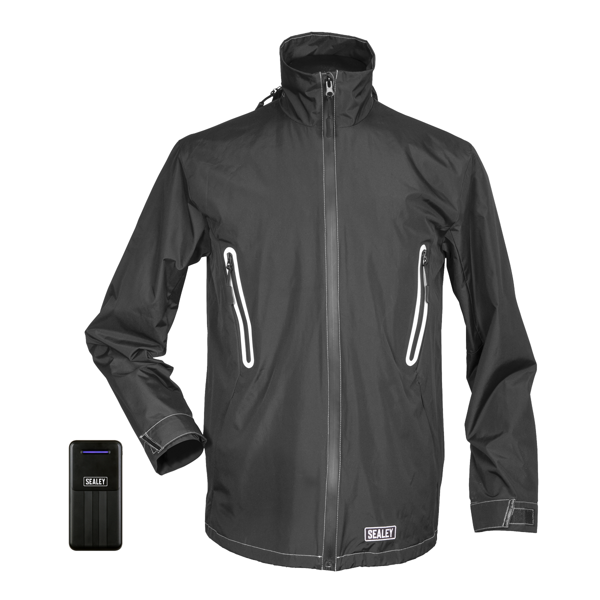 5V Heated Rain Jacket - Small with Power Bank - HJ01KIT - Farming Parts