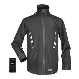 5V Heated Rain Jacket - Small with Power Bank - HJ01KIT - Farming Parts