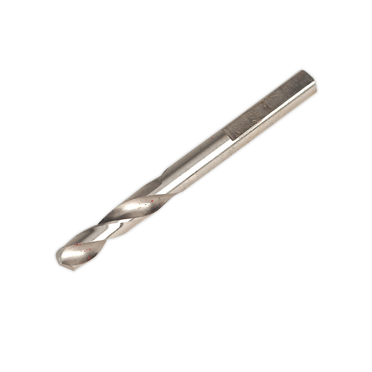 The Sealey Pilot Drill 75mm - HKPD75, featuring a spiral flute and suitable for various applications, is seen isolated on a white background.