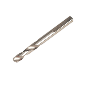 The Sealey Pilot Drill 75mm - HKPD75, featuring a spiral flute and suitable for various applications, is seen isolated on a white background.