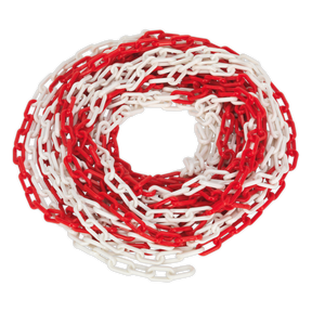 Safety Chain Red/White 25m x 6mm - HSC25M - Farming Parts