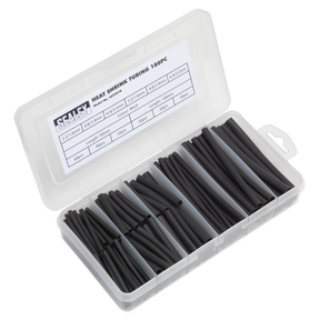 Heat Shrink Tubing Assortment 180pc 50 & 100mm Black - HST501B - Farming Parts