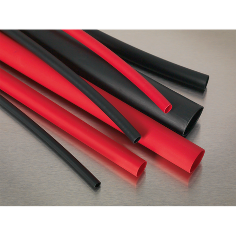Heat Shrink Tubing Assortment 72pc Black & Red Adhesive Lined 200mm - HSTAL72BR - Farming Parts