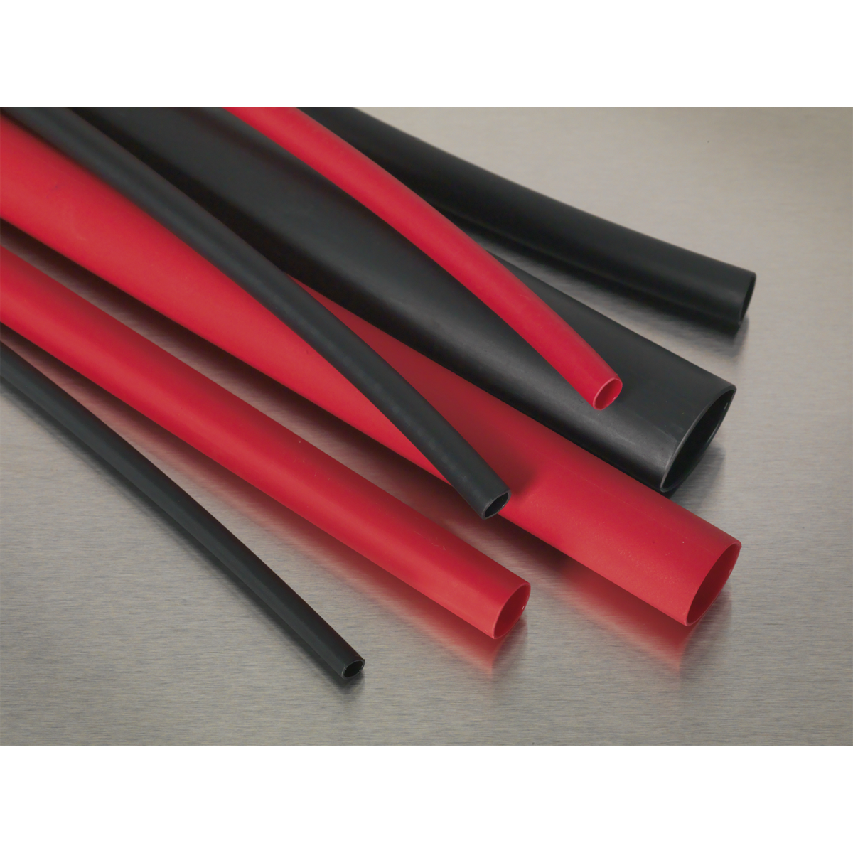 Heat Shrink Tubing Assortment 72pc Black & Red Adhesive Lined 200mm - HSTAL72BR - Farming Parts