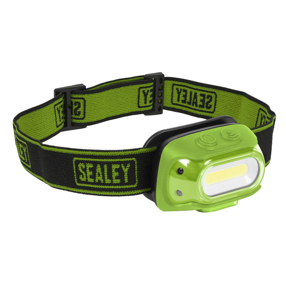 Sealey | Rechargeable Head Torch with Auto-Sensor 8W COB LED - Green - HT08RG