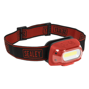 Sealey | Rechargeable Head Torch with Auto-Sensor 8W COB LED - Red - HT08RR