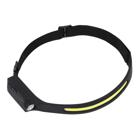 Rechargeable Head Torch with Auto-Sensor 5W COB & 3W LED - Display Box of 12 - SE-HT104RDB