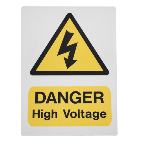 High Voltage Warning Sign 200 x 300mm - HVSA4 - Farming Parts