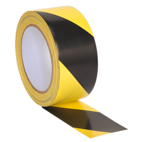 Hazard Warning Tape 50mm x 33m Black/Yellow - HWTBY - Farming Parts