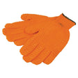 A pair of Hi Grip Gloves - 9/L by Sparex, featuring orange textured material with black trim at the wrist area and a robust PVC coating.