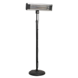 High Efficiency Carbon Fibre Infrared Patio Heater 1800W/230V with Telescopic Floor Stand - IFSH1809R - Farming Parts