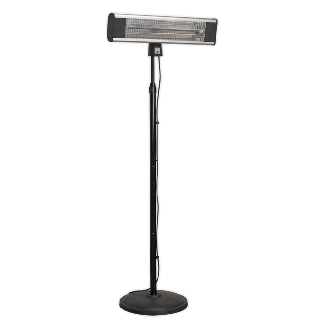 High Efficiency Carbon Fibre Infrared Patio Heater 1800W/230V with Telescopic Floor Stand - IFSH1809R - Farming Parts