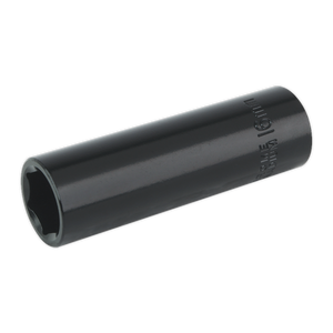 Image of a Sealey Impact Socket 16mm Deep 1/2"Sq Drive - IS1216D, designed for use with air impact wrenches or a corresponding ratchet.