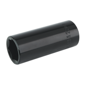 The Impact Socket 22mm Deep 1/2"Sq Drive (IS1222D) by Sealey, crafted from Chrome Vanadium and featuring engraved lettering that indicates the size "22MM," exemplifies Sealey's commitment to quality.