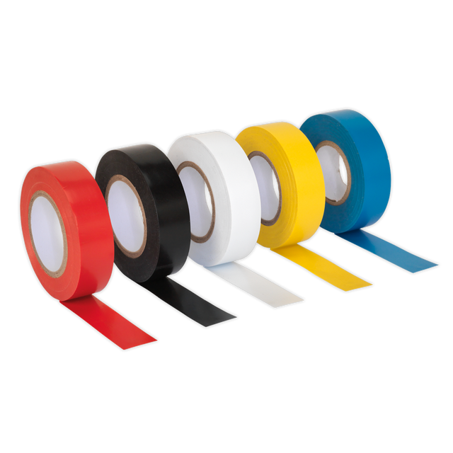 PVC Insulating Tape 19mm x 20m Mixed Colours Pack of 10 - ITMIX10 - Farming Parts
