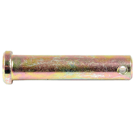 The Imperial Clevis Pin Ø3/8'' x 1 17/32'' (Sparex Part No.S.1442) by Sparex is a metallic cylindrical pin featuring a flat head on one end and a small hole near the other.