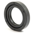 The Sparex Imperial Rotary Shaft Seal (Part No. S.65683), sized at 1 17/32'' x 2 3/8'' x 1/2'', is a circular black rubber oil seal featuring a metal spring tensioner designed to prevent leaks in mechanical systems, and is commonly used in Ford / New Holland machinery.