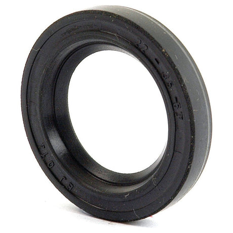 The Sparex Imperial Rotary Shaft Seal, 7/8'' x 1 3/8'' x 1/4'' Single Lip (Sparex Part No.S.41371), is a round black rubber seal with an inner and outer ring, used for sealing and preventing leaks in mechanical systems.