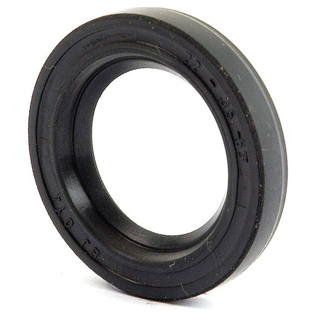 The Sparex Imperial Rotary Shaft Seal, 7/8'' x 1 3/8'' x 1/4'' Single Lip (Sparex Part No.S.41371), is a round black rubber seal with an inner and outer ring, used for sealing and preventing leaks in mechanical systems.