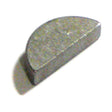 The image displays an Imperial Woodruff Key 1/4'' x 1 1/8'' (DIN or Standard No. DIN 6888) from Sparex, part number S.2917, against a white background. The object is a metal semicircular piece with a flat base and a curved top.